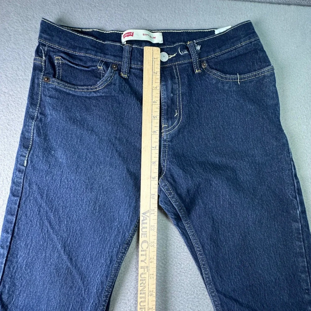 Levi's 511 Slim Kids Jeans Dark Wash Denim Pants Size 18 Reg‎ Blue Casual
